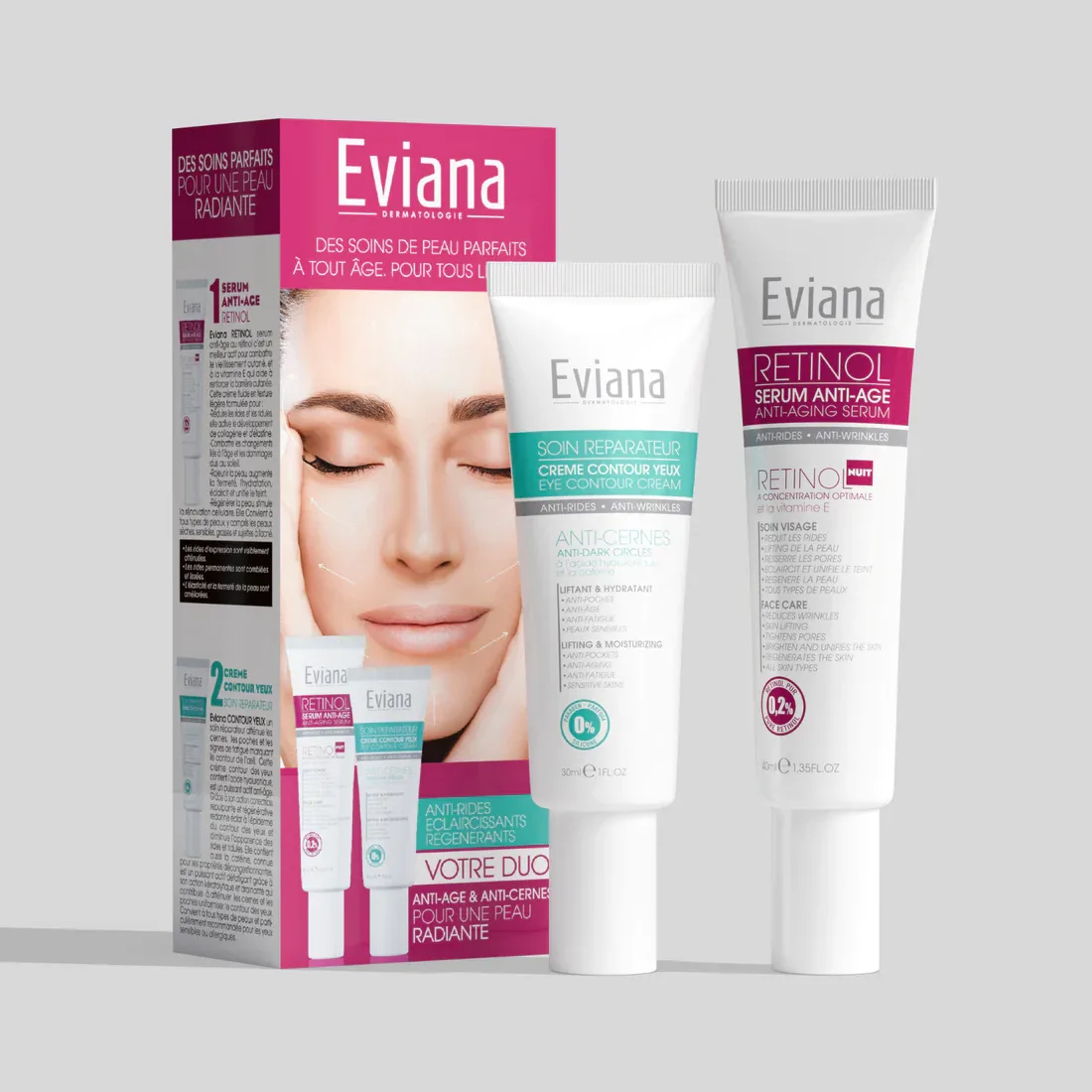 291.png Eviana Duo Pack "Retinol 40ml+Anti-Cernes 30ml" – Image 1