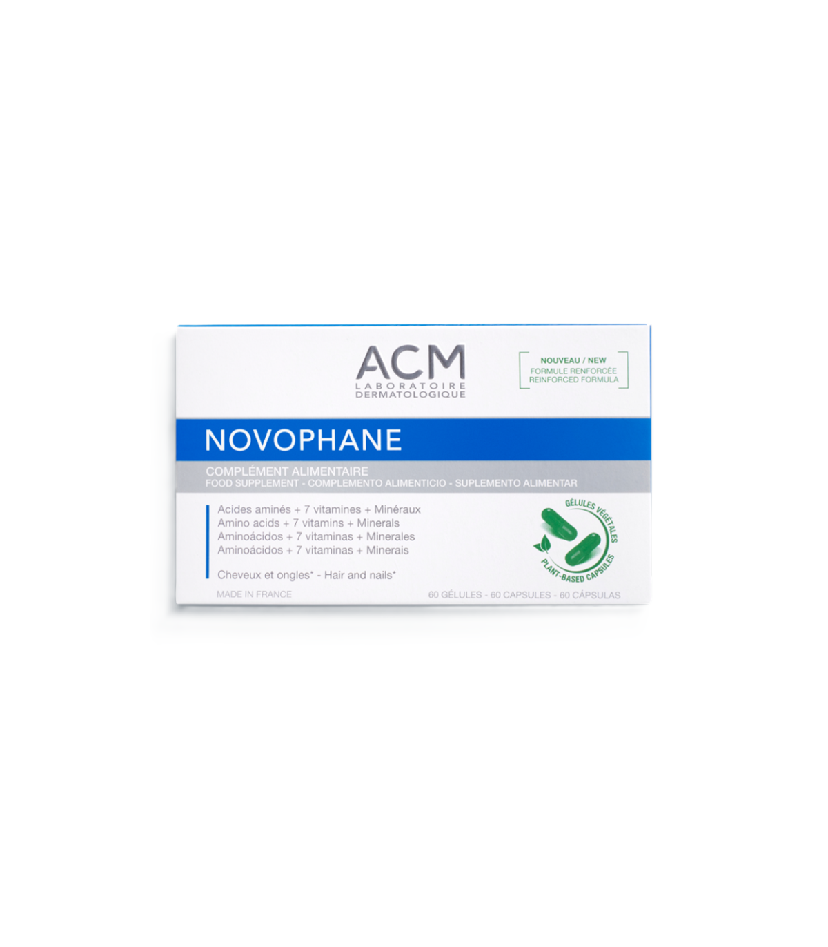 acm-acm-novophane-ongles-et-cheveux-60-capsules Acm Novophane ongles et cheveux - 60 capsules – Image 1