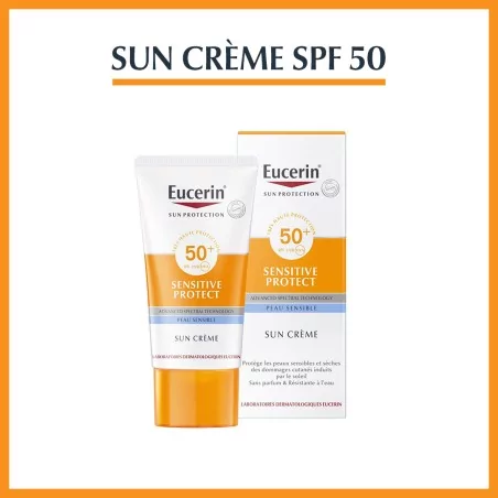 eucerin-sun-creme-50-visage EUCERIN SENSITIVE PROTECT SPF 50+ 50ml – Image 1